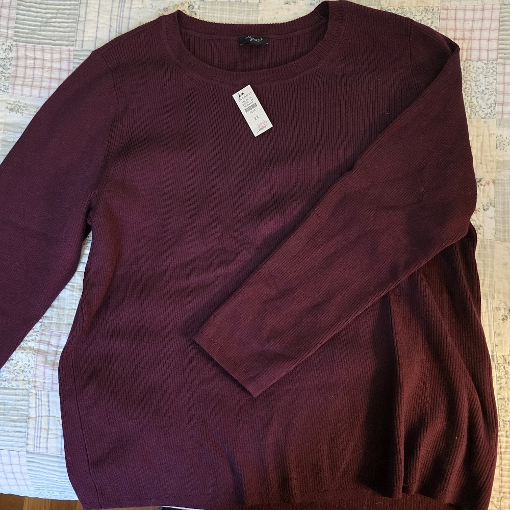 Talbots Deep Purple Knit Sweater